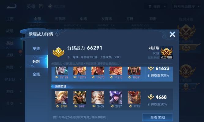 王者荣耀中获得市标需要多少战力？